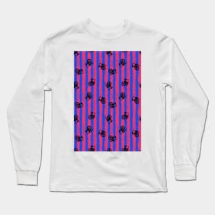 pink no blue spinning wheel bounding stripes 2 Long Sleeve T-Shirt